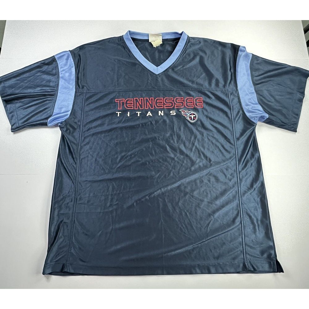 VINTAGE Official NFL Tennessee Titans‎ Satin Shirt Size XL Blue Y2K Vibes